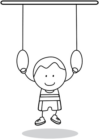 Boy Gymnasticのイラスト素材