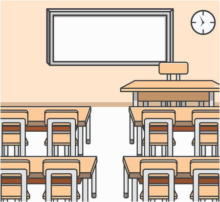 Classroom Doodle Illustration cartoonのイラスト素材