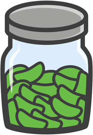 Jar vector cartoon illustrationのイラスト素材