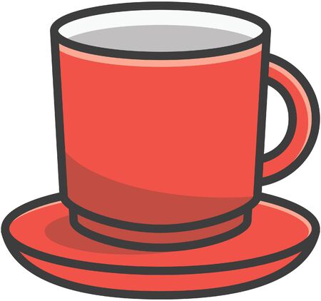 Cup vector cartoon illustrationのイラスト素材