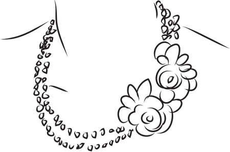 necklace ilustrationのイラスト素材