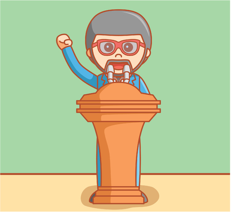 Business man speechのイラスト素材