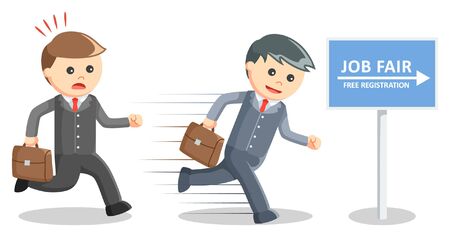Business man look a jobのイラスト素材