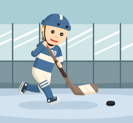 hockey player in stadiumのイラスト素材
