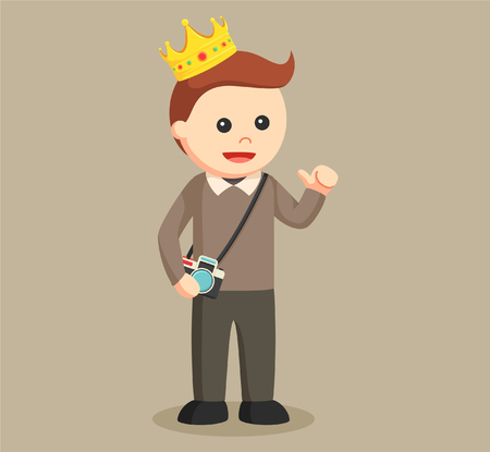 modern prince with cameraのイラスト素材