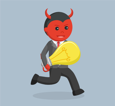evil business man stealing ideaのイラスト素材