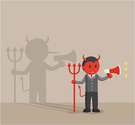 evil business man spreading hoaxのイラスト素材