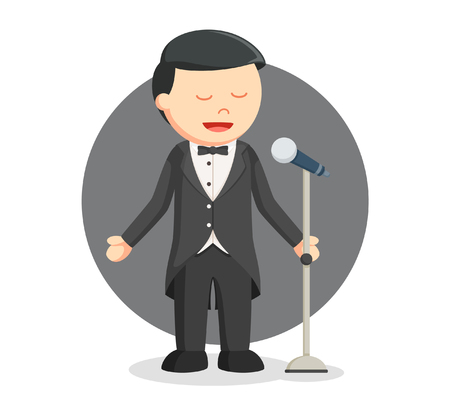Singer man colorのイラスト素材