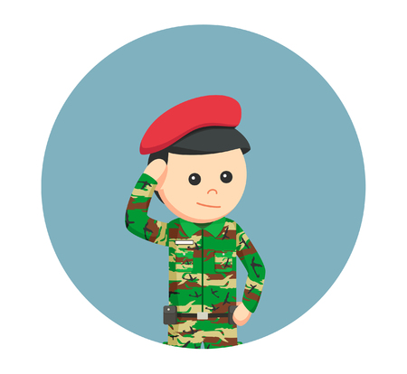 army man salutingのイラスト素材