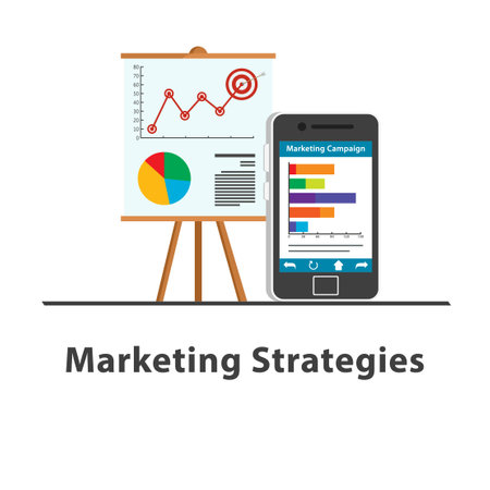 seo marketing strategies in smartphoneのイラスト素材