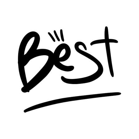 best vector Handwritten text on isolated white baground vector hand written letteringのイラスト素材