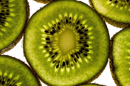 sliced kiwiの写真素材