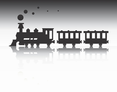 Image of vector illustration of train silhouetteのイラスト素材