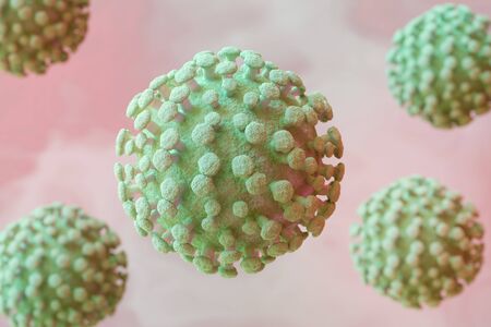 Medical concept illustration of corona virus, 3D renderの写真素材