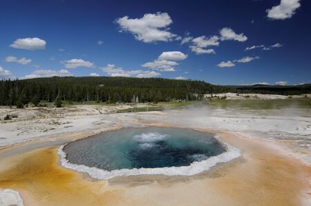 Geothermal features in Yellowstone National Parkの写真素材
