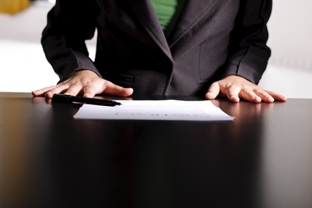 business woman signing contract;business concepts.