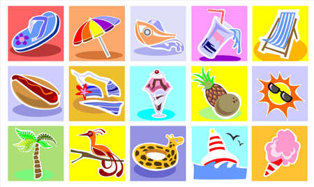 Vacation Icons Setのイラスト素材