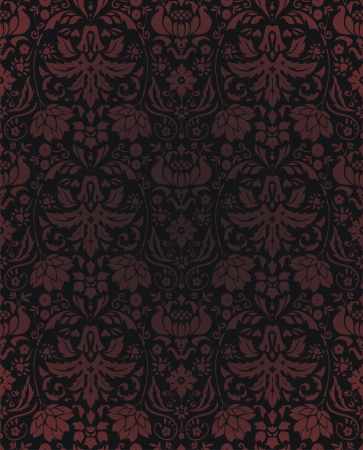 seamless vintage background wallpaper vineous and blackのイラスト素材