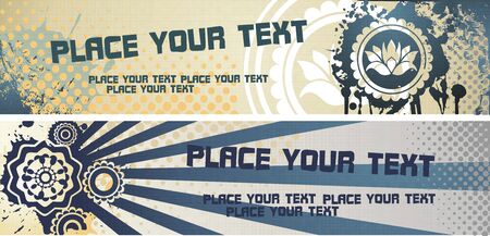 grunge banners  vector illustrationのイラスト素材