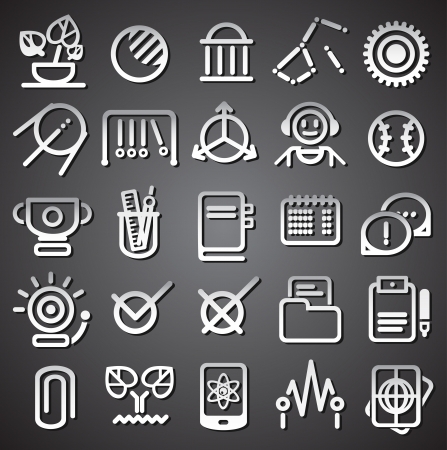 25 school and college iconsのイラスト素材