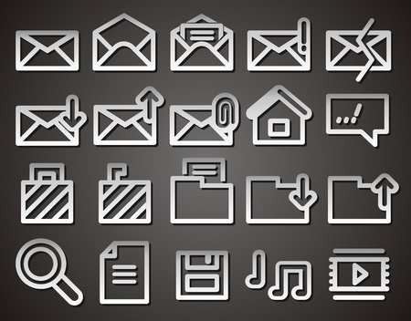 envelope, folder, web vector iconsのイラスト素材