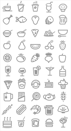 food icons. Vector illustrationのイラスト素材