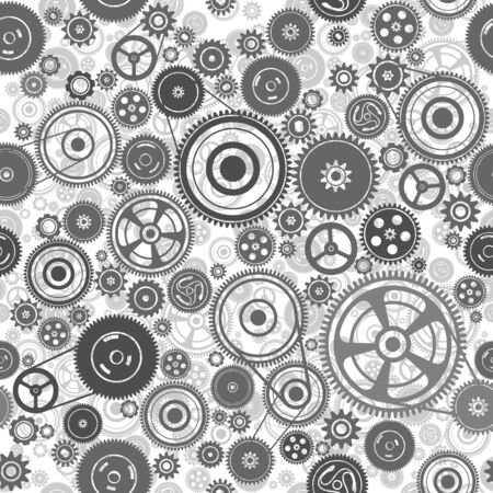 seamless gearwheel mechanism, vector illustrationのイラスト素材