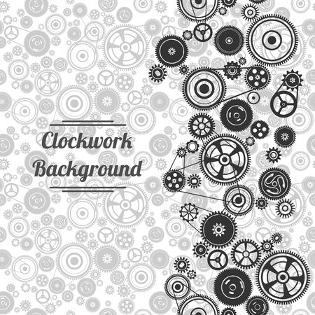 seamless gearwheel mechanism background. Vector illustrationのイラスト素材