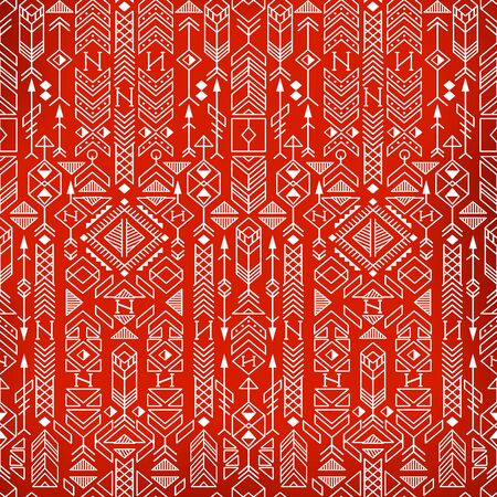 seamless ethnic pattern with native american motifs, vectorのイラスト素材