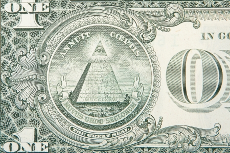 a one dollar bill .の写真素材