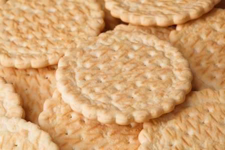 delicious fresh cookies as background