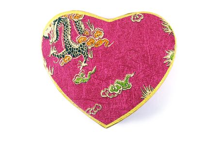 Box -heart for gift. St Valentines Day.の写真素材