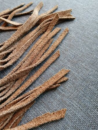 hdr,Leather lines on gray woven fabricsの写真素材