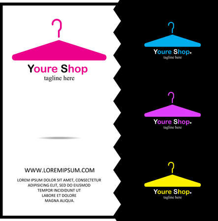 Fashion shop logo - Clothes hanger logo vector set design.
illustration of a minimalist logo design can be used for women's clothing products, symbols, online shop, boutiqueのイラスト素材