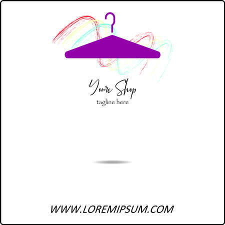 Fashion shop logo - Clothes hanger logo vector set design.
illustration of a minimalist logo design can be used for women's clothing products, symbols, online shop, boutiqueのイラスト素材