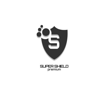 Shield company logo design illustrationのイラスト素材