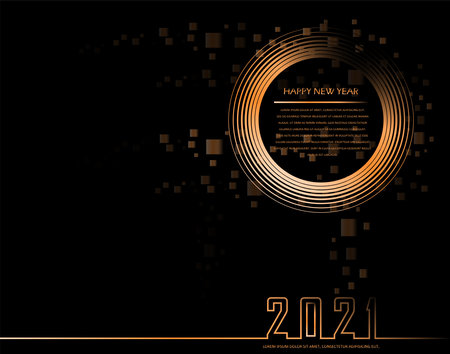 design illustrations welcoming the new year 2021 can be used for gift cards, web, app, bacground, layout designのイラスト素材