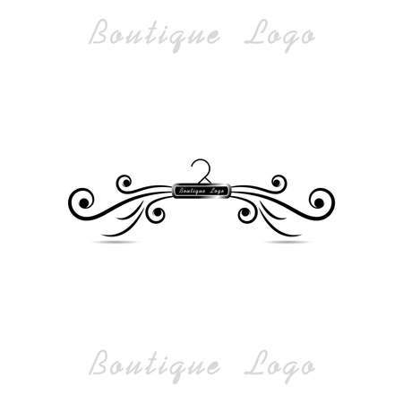 Fashion shop logo - Clothes hanger logo vector set design.
illustration of a minimalist logo design can be used for women's clothing products, symbols, online shop, boutiqueのイラスト素材