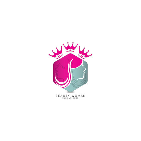 Hair salon vector logo design template. Beauty salon logo design.のイラスト素材