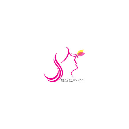 Creative beauty salon logo design template. Beauty salon logotype concept.のイラスト素材
