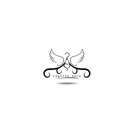 Wings icon logo design inspiration vector template,Elegant luxury symbolのイラスト素材