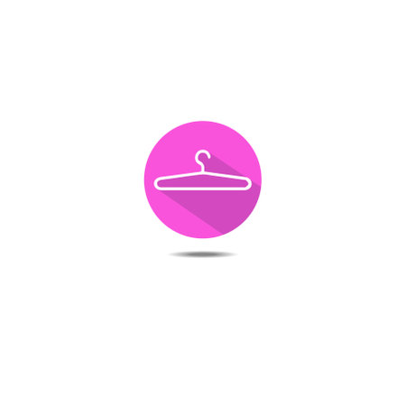 Clothes hanger icon on white background. Vector Illustration.のイラスト素材