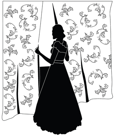Dride in a wedding dressのイラスト素材