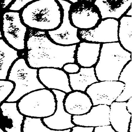 beautiful black and white abstraction of shapes and lines. black circles and dots on a white backgroundのイラスト素材