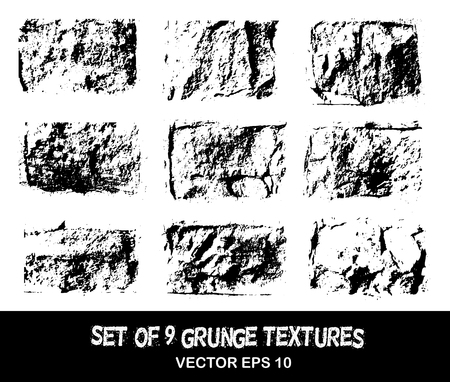Set of different grunge textures. abstract, white texture for banners, backgrounds, posters on white backgroundのイラスト素材