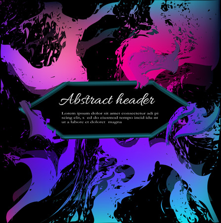 abstract background in violet blue colors on a black background. abstract figures of zigzag waves and lines for design.のイラスト素材