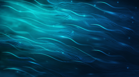 vector wavy lines in the style of the waves in the blue color. Abstract realistic waves from the side-lines for design. abstract background. vector graphics.のイラスト素材