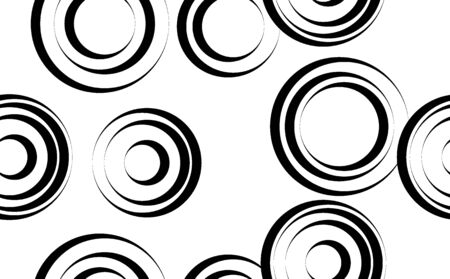 black circles in minimalist style isolated on white background.