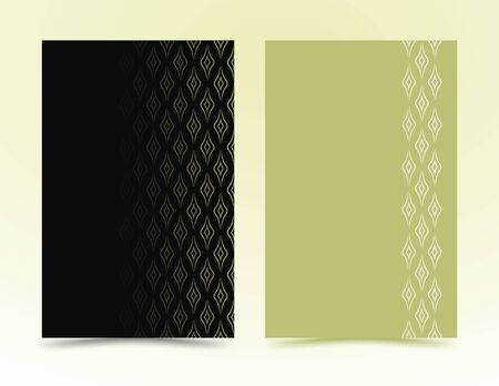 geometric shapes, in a minimalist style. Abstract lines in the form of waves for advertising. design cases, covers, brochures, banner. green, black vector banner, poster. EPS 10のイラスト素材