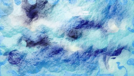 Colorful cover design, background with textures. Close-up picture. Abstract, liquid lines in the form of a sea wave. blue Wallpaper for design, advertising, poster. Contemporary art.のイラスト素材